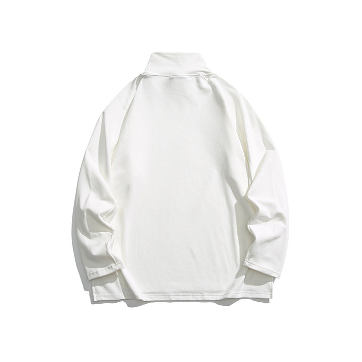 Unisex Oversize-Rollkragen-Sweatshirt aus weichem Baumwollmix mit Raglanärmeln Drune
