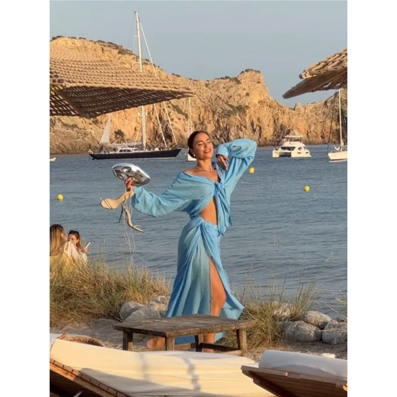 Damen elegante luftige Strandanzug Drune