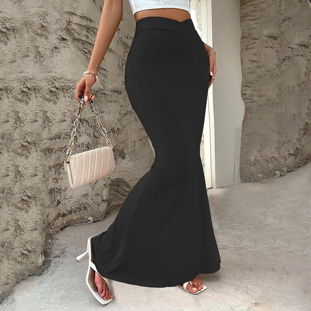 Damen figurbetontes Bleistiftkleid mit schwingendem Saum Drune