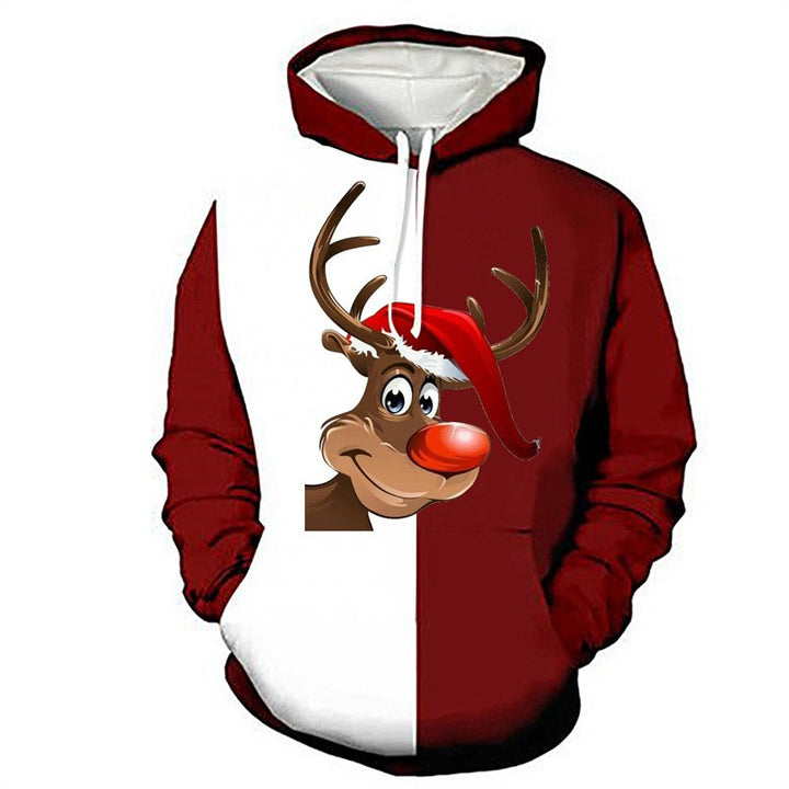 Damen Lustiger Kapuzenpullover mit Weihnachtsmotiv Drune