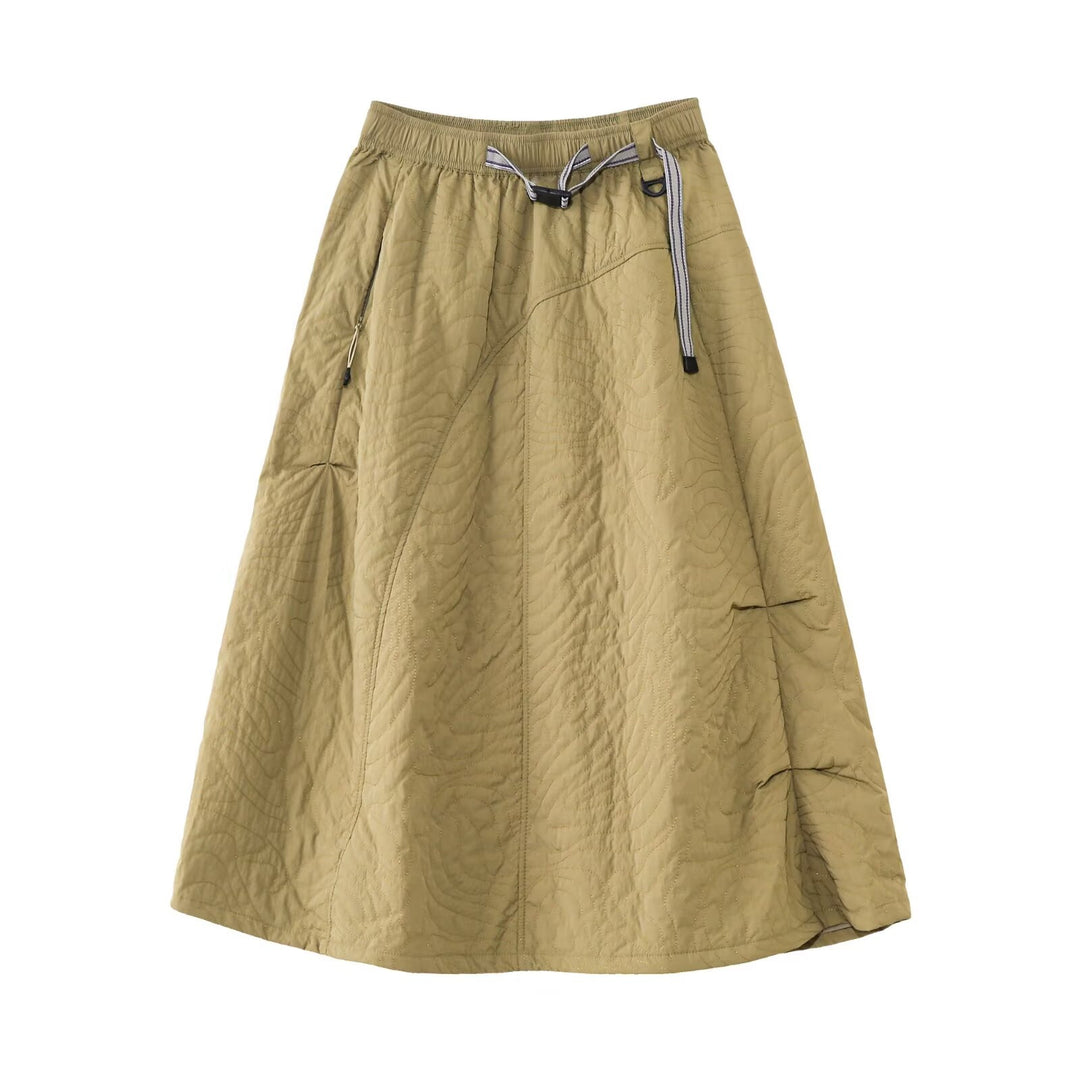 Damen Eleganter Midirock mit praktischem Gummizug und seitlichen Taschen Drune
