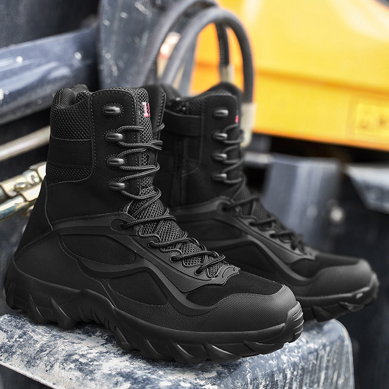 Herren Taktischer High-Top Einsatzstiefel mit robuster Trail-Profilsohle Drune
