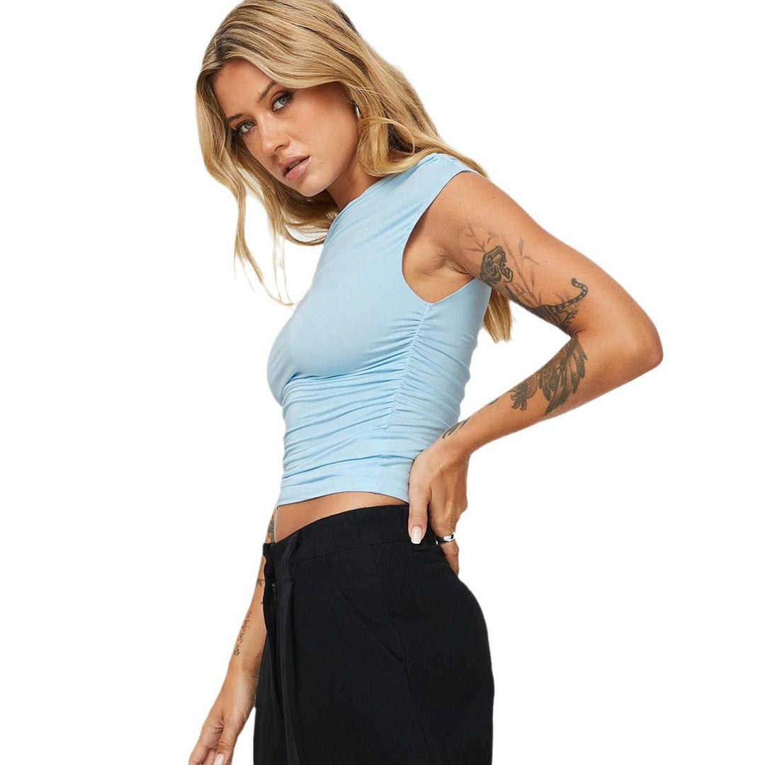 Damen asymmetrisches Oberteil mit schulterfreiem Design und elegantem Schnitt Drune