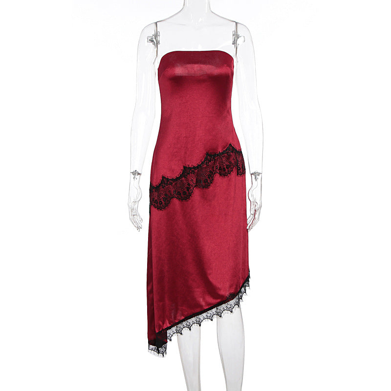 Damen Abendkleid mit Spitzenakzenten Drune