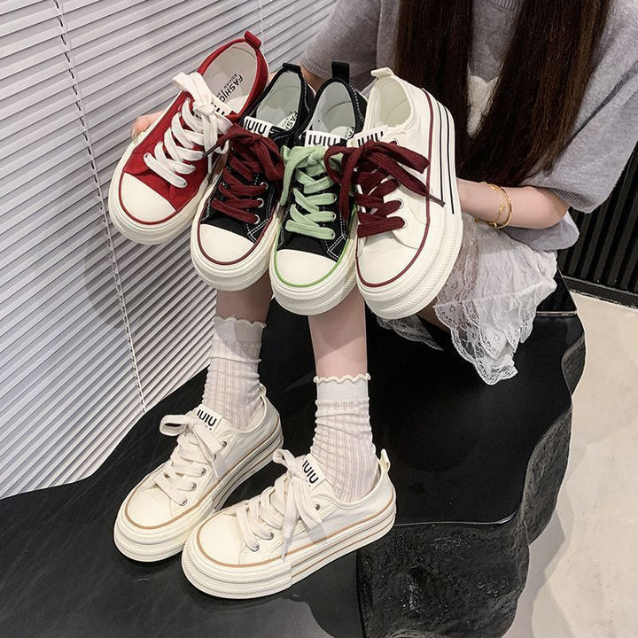 Damen Sportliche Sneakers mit robuster Sohle und atmungsaktivem Canvas von Drune