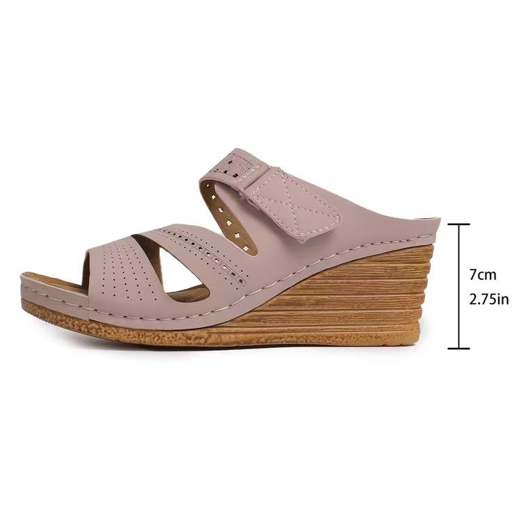Damen bequeme Wedge Sandalen Drune