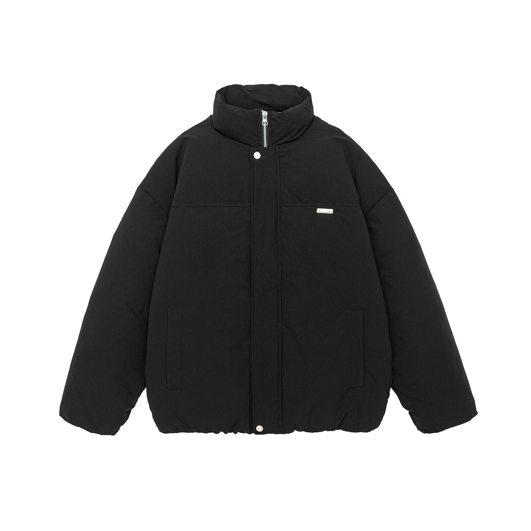 Damen Kurz geschnittene Oversize Steppjacke mit hohem Stehkragen und verdecktem Reißverschluss Drune