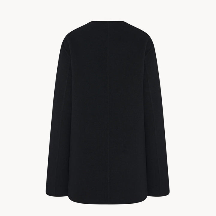 Damen eleganter Strickblazer mit großem Revers und praktischen Taschen Drune