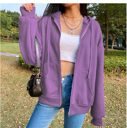 Damen bequeme Kapuzenjacke mit praktischen Taschen und lässigem Schnitt Drune