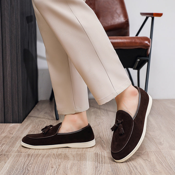 Herren Elegante Mokassins aus Veloursleder