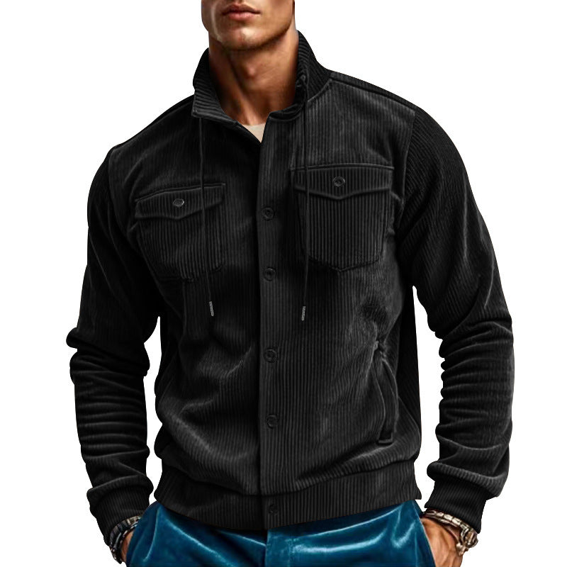 Herren modische Cordjacke mit praktischen Taschen und hochwertiger Verarbeitung Drune