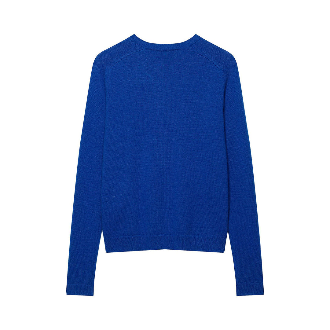 Damen Feinstrick-Cropped-Cardigan mit Rundhalsausschnitt und Perlmuttknöpfen Drune