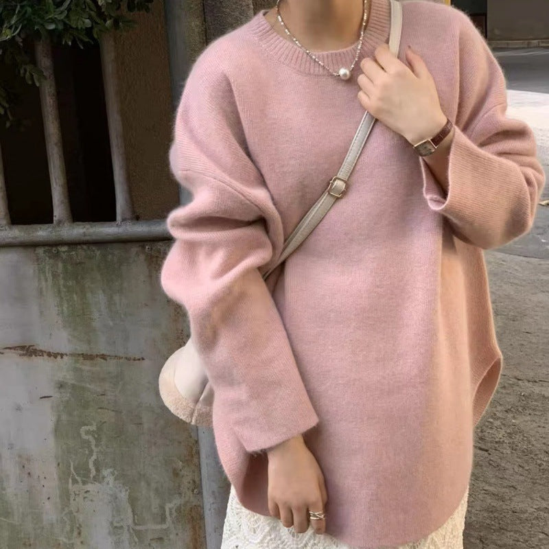 Damen Kuscheliger Oversized Pullover aus weichem Material Drune