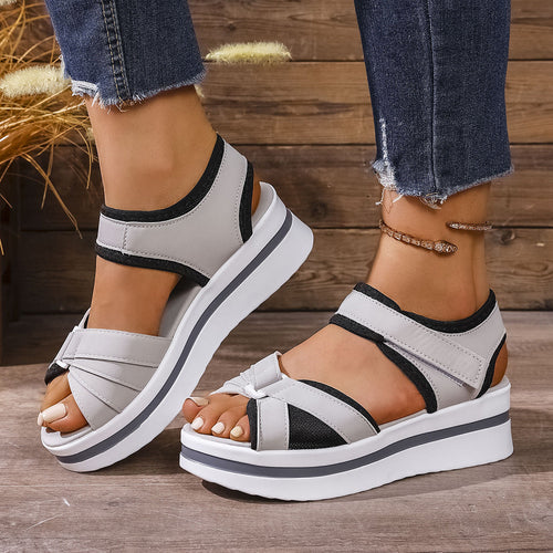 Damen Komfort Sandalen mit verstellbarem Riemendesign und ergonomischem Fußbett Drune