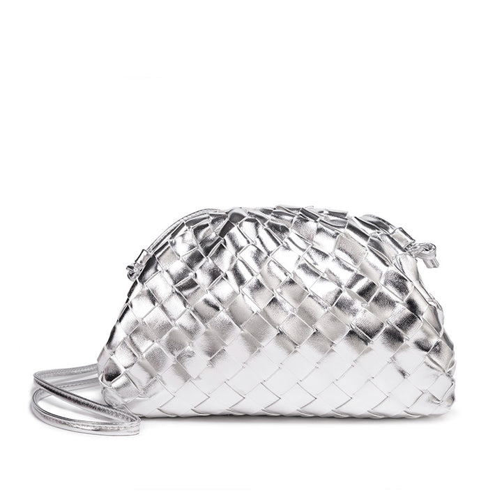 Drune | Leder Umhängetasche für Damen - Minimalistische Gewebte Tasche