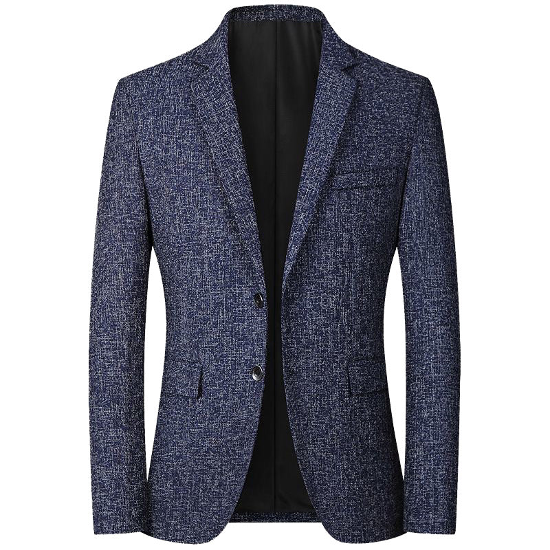 Herren Tweed-Sakko Slim Fit mit fallendem Revers Drune