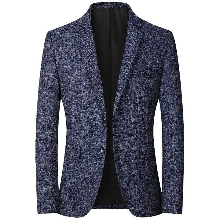 Herren Tweed-Sakko Slim Fit mit fallendem Revers Drune
