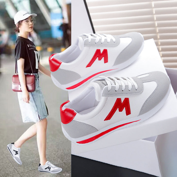 Damen Leichte Retro-Running Sneaker mit gepolsterter Komfortsohle und seitlichem Logo Drune