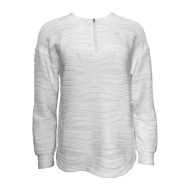 Damen lässiger Sweatshirt mit strukturiertem Design und Reißverschluss Drune