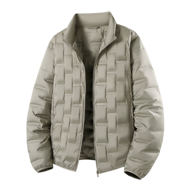 Herren Ultraleichte gesteppte Isolationsjacke mit Stehkragen und minimalistischem Design Drune