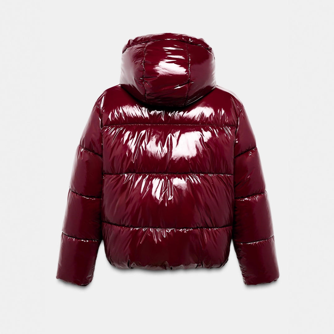 Damen Hochglanz Steppjacke mit hohem Kragen