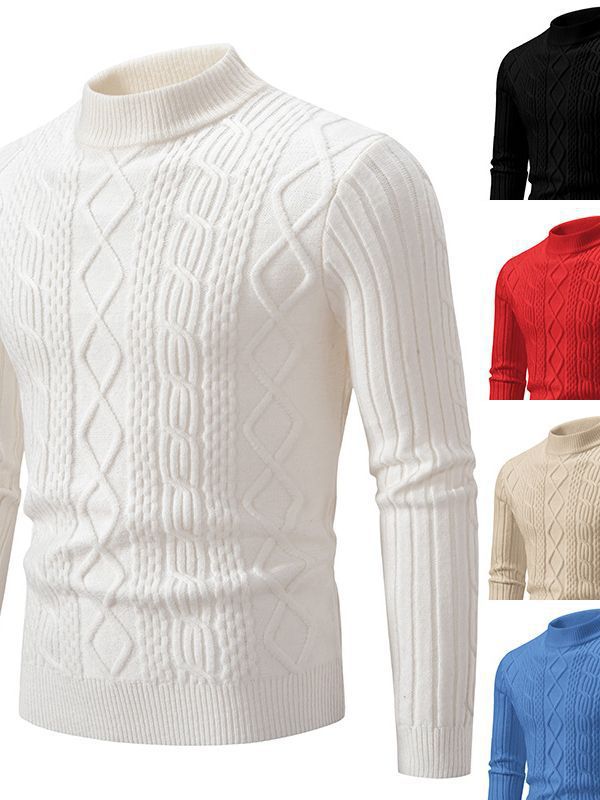 Herren Rollkragenpullover mit strukturiertem Rippdesign Drune