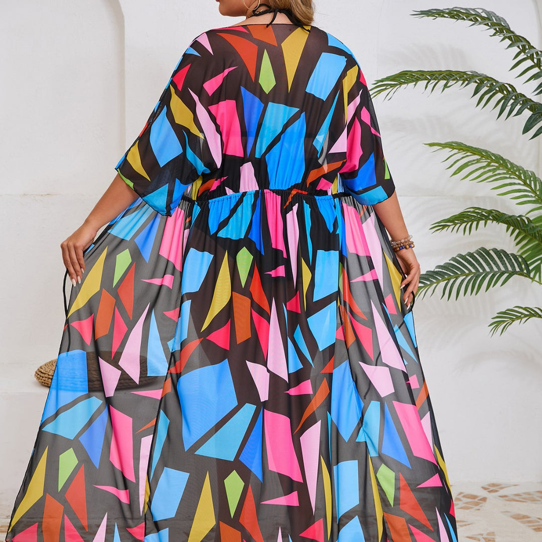 Damen Strandkimono mit lebendigem Design Drune