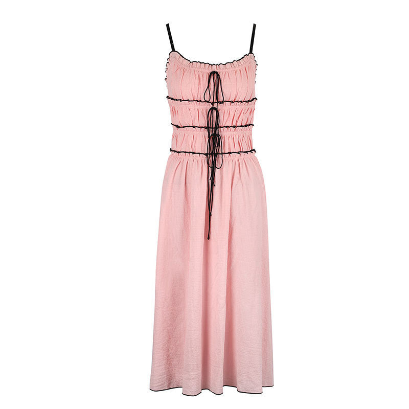 Damen Maxikleid mit raffinierten Raffungseffekten und verstellbaren Trägern Drune