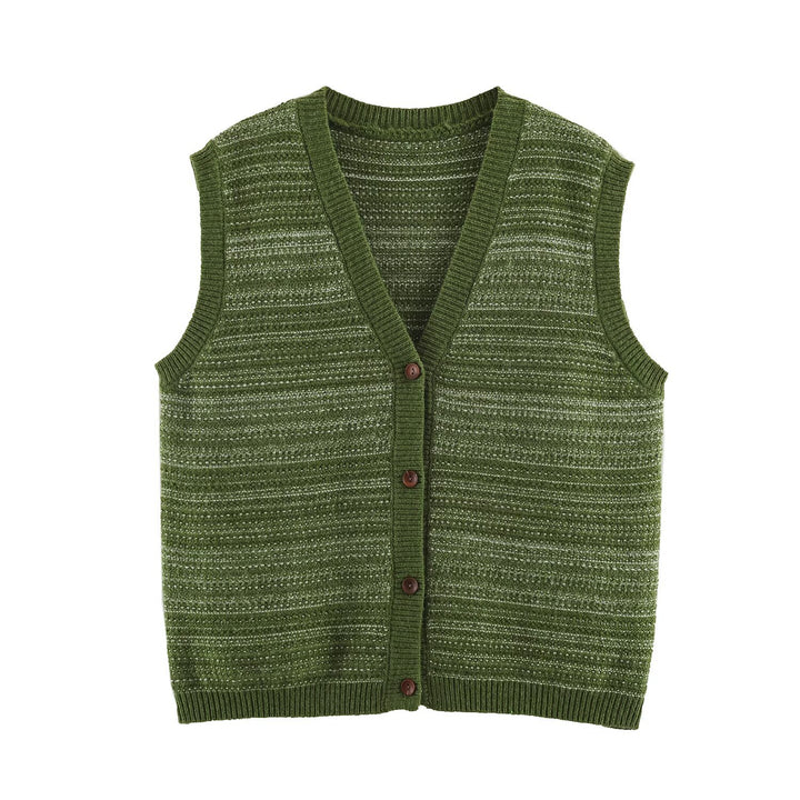Herren Gestrickte Weste mit V-Ausschnitt, Knopfleiste und feinem Strukturstrick Drune