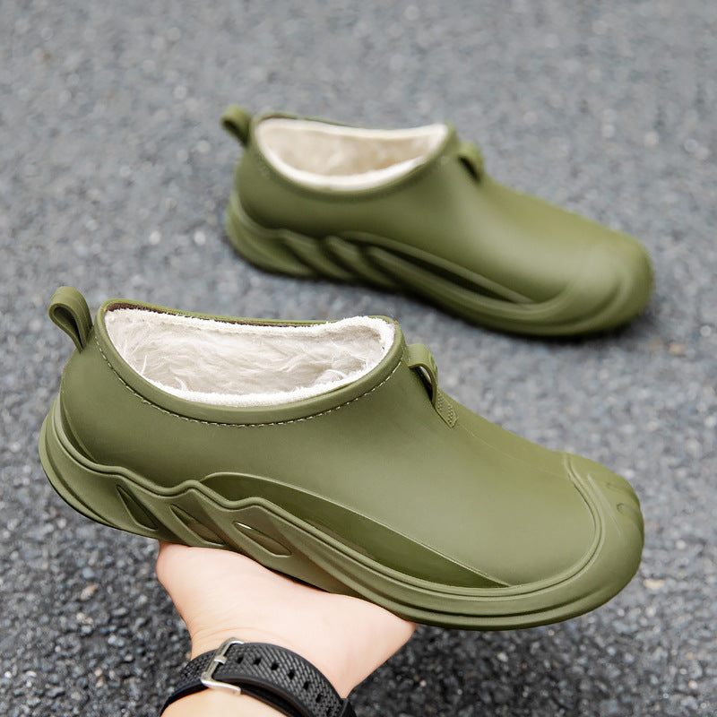 Herren Gefütterte wasserdichte Kurzschlupf-Clogs mit Thermofutter und profiliertem Outdoor-Sohlenprofil Drune