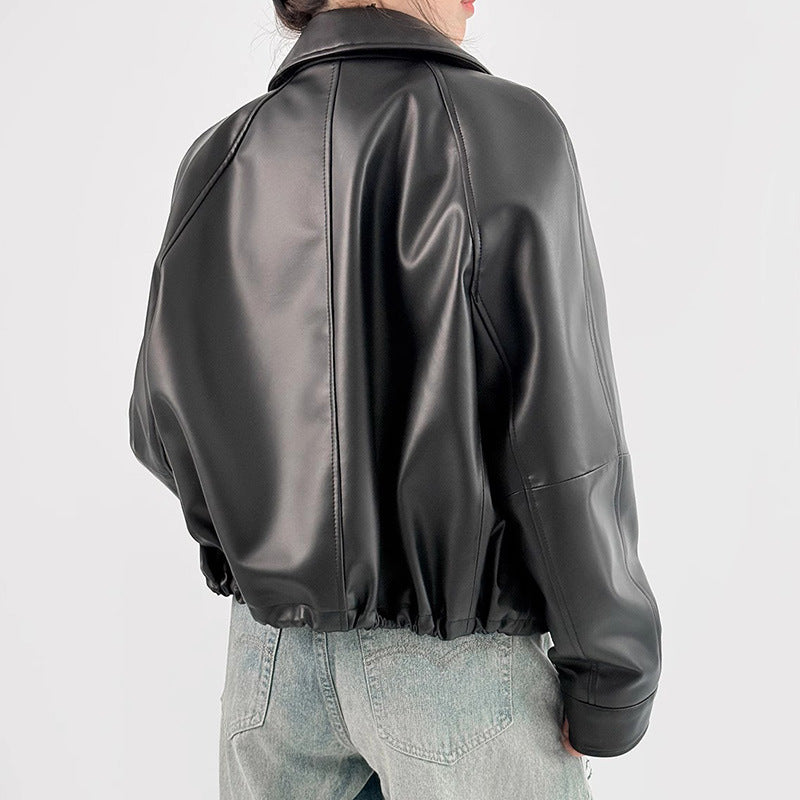 Damen Urbaner Stil Lederjacke Drune
