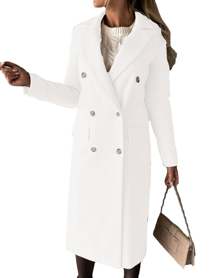 Damen Elegante und modische Wollmantel Drune