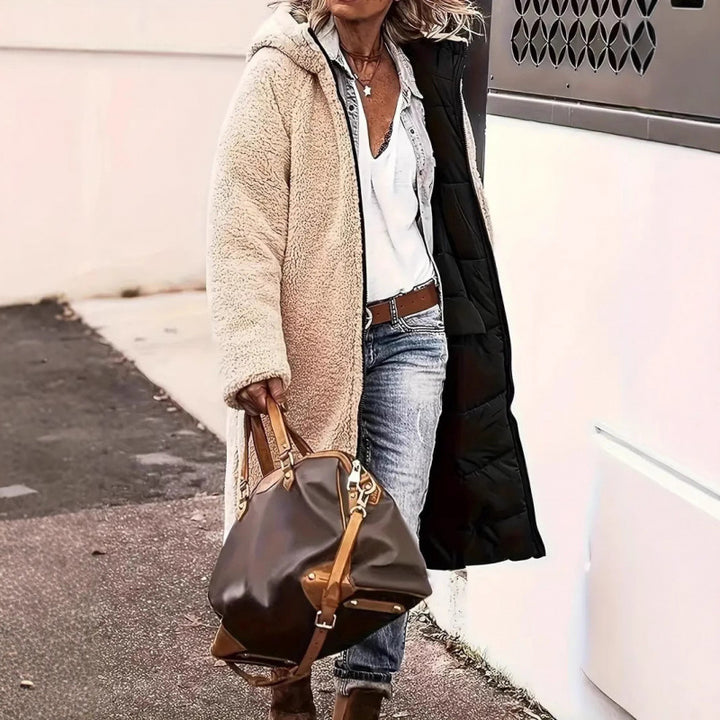 Damen lange Steppjacke Drune