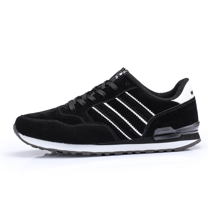 Herren retro Sneaker mit Wildlederoptik, gepolsterter Fersenpartie und rutschfester Laufsohle Drune