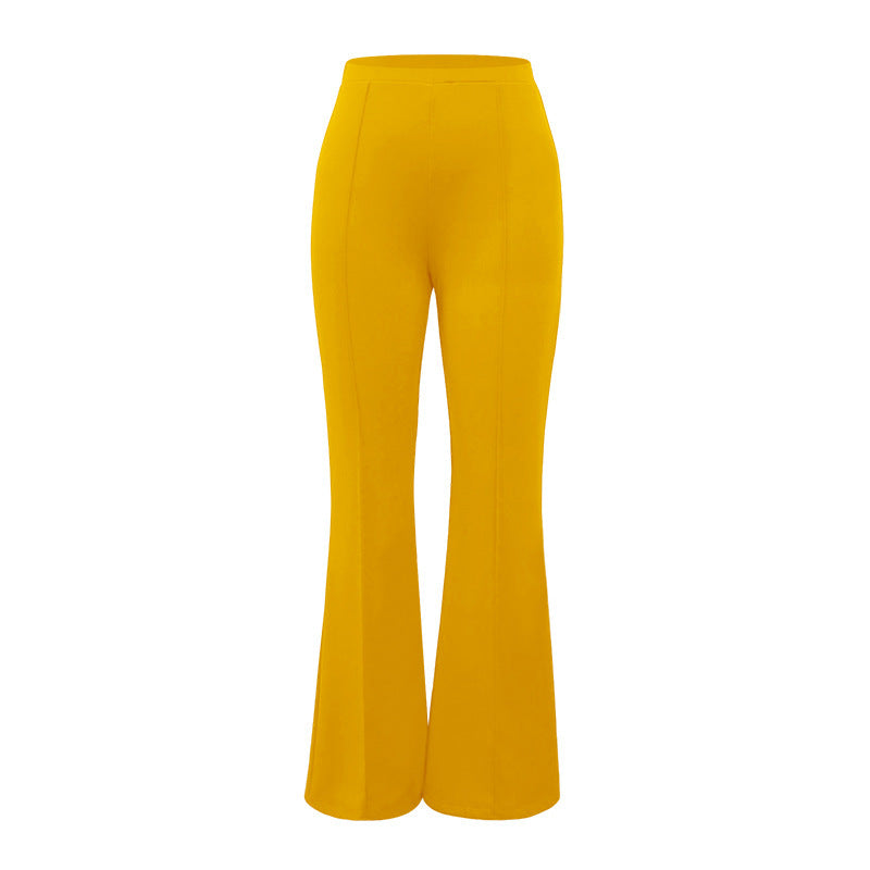 Damen Hochtaillierte Flared-Hosen Drune
