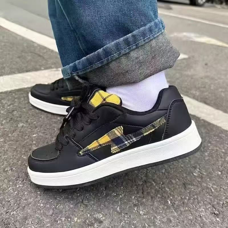 Damen Sneakers im modernen Karo-Design mit bequemer Dämpfung Drune
