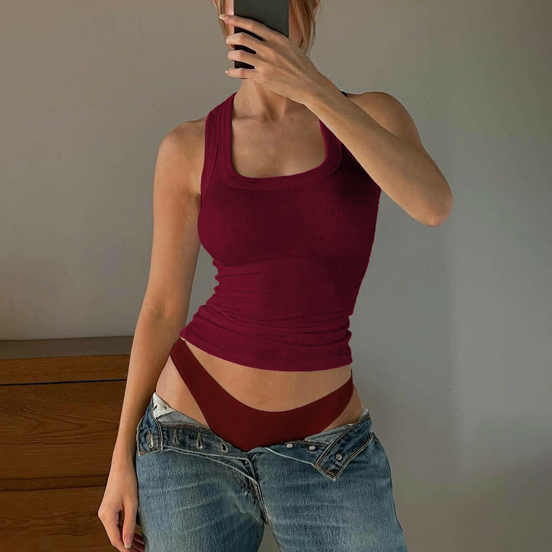 Damen Sportliches Crop-Top Drune