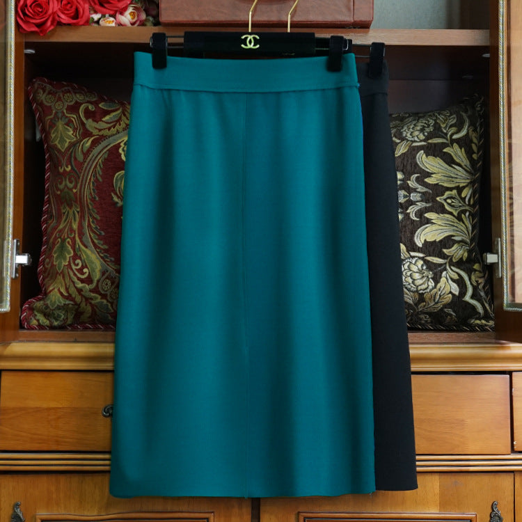 Damen Eleganter Maxirock mit vorderer Schlitzdetail Drune