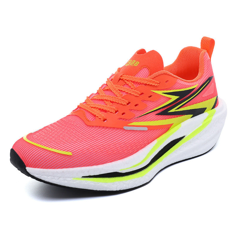 Unisex gepolsterte Straßenlaufschuhe mit rocker-Zwischensohle, energierückführender Dämpfung und atmungsaktivem Mesh-Upper Drune