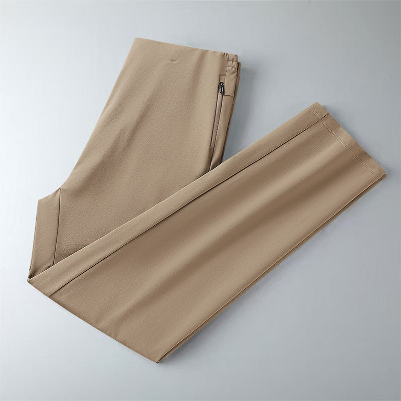 Damen Stretch-Outdoorhose mit elastischem Bund, Reißverschlusstaschen und geradem Schnitt Drune