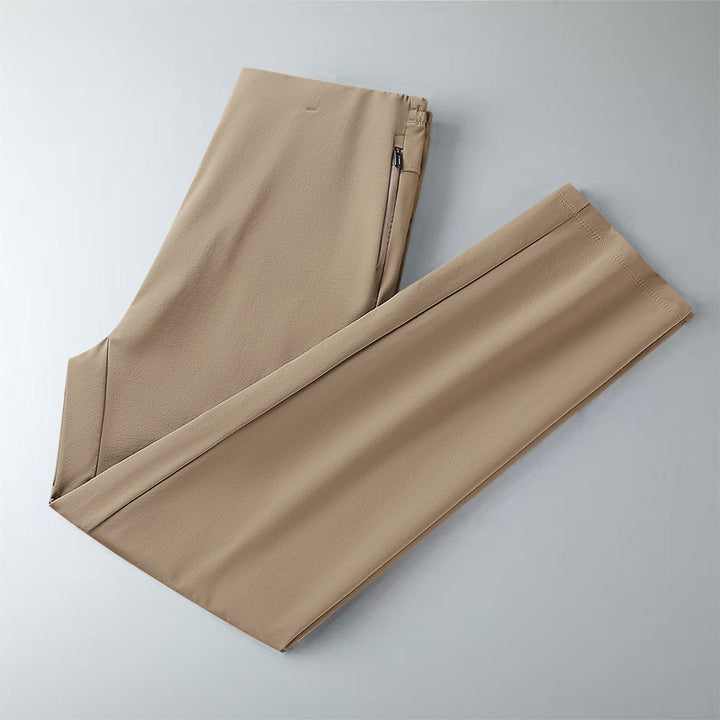 Damen Stretch-Outdoorhose mit elastischem Bund, Reißverschlusstaschen und geradem Schnitt Drune