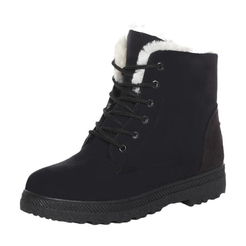 Damen Gefütterte Schnür-Ankleboots mit Teddyfutter und robuster Lug-Sohle Drune