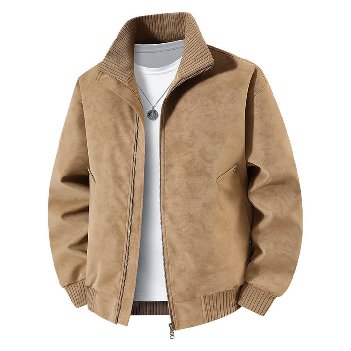 Herren Elegante und stilvolle Kunstlederjacke Drune