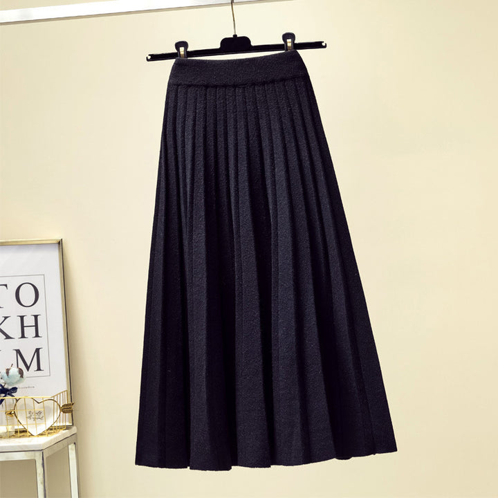 Damen Plissee Midirock Drune
