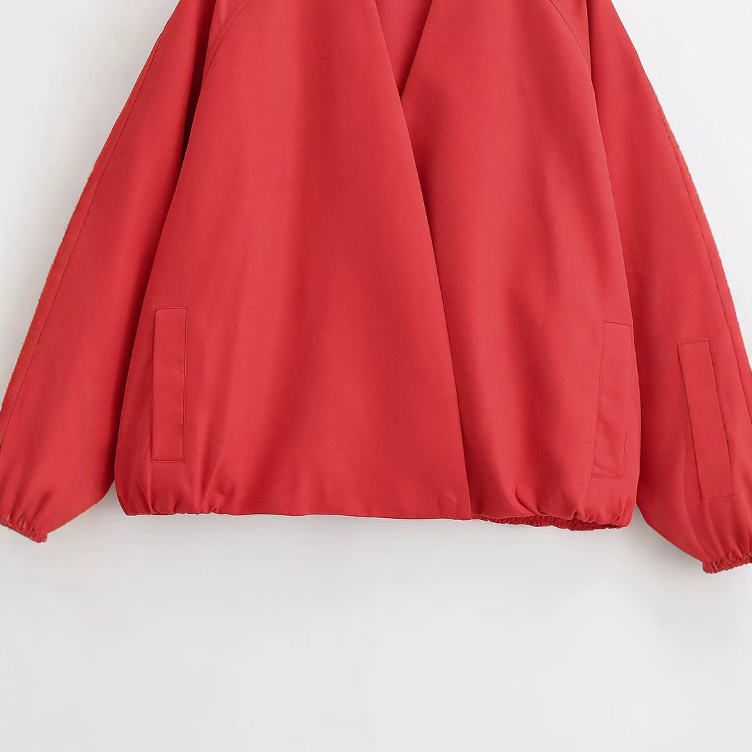 Damen Oversized Kimono‑Blouson mit offenem Vorderteil, Ballonärmeln und elastischem Saum Drune