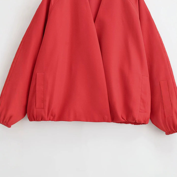 Damen Oversized Kimono‑Blouson mit offenem Vorderteil, Ballonärmeln und elastischem Saum Drune