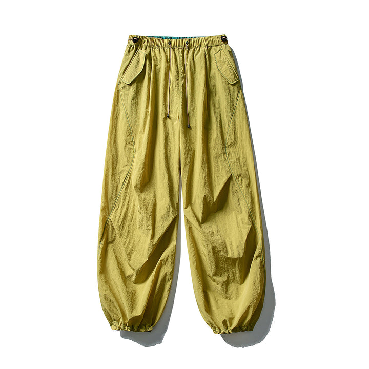 Unisex Weite Utility-Hose mit Ballon‑Silhouette, elastischem Tunnelzugbund und Bündchen Drune