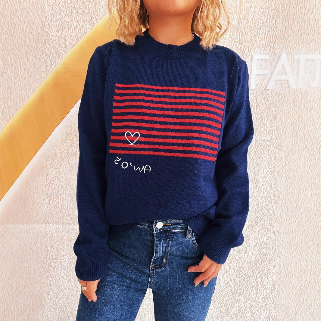 Damen gemütlicher Sweatshirt mit grafischem Print Drune