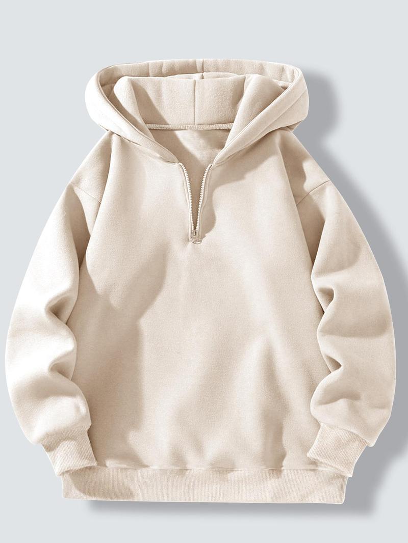 Herren sportlicher Kapuzenpullover mit halbem Reißverschluss Drune