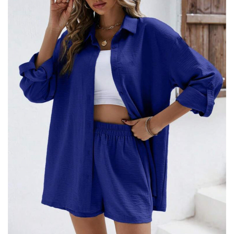 Damen lässiges Oberteil und Shorts Set Drune